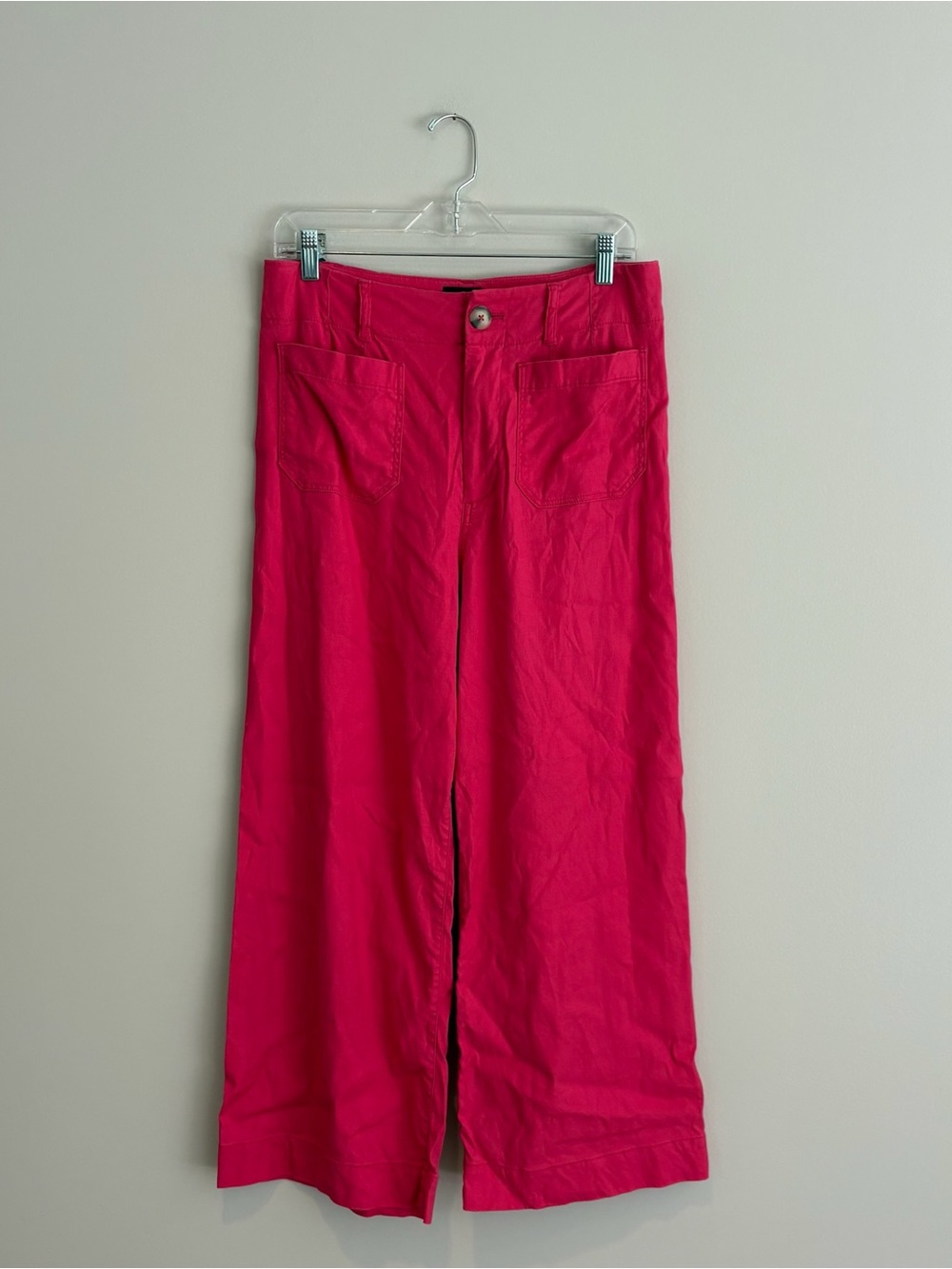 Maeve by Anthropologie The Collette Wide Leg Cropped Linen Blend Pant Size 29